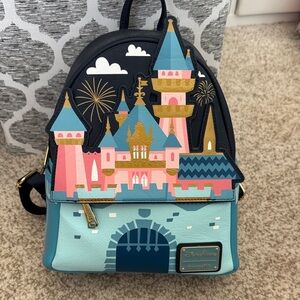 Loungefly Disney Castle Backpack - Pink, Blue